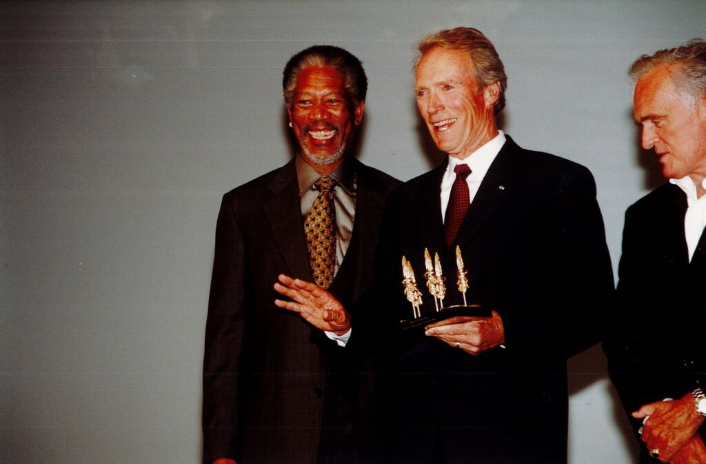 Morgan Freeman et Clint Eastwood , ©Mario Gurrieri , DR